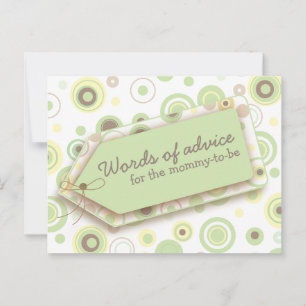 Happy Dots Words of Advice Card for Mom To Be