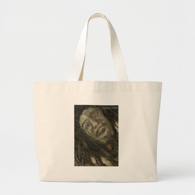 happy dread large tote bag (Front)