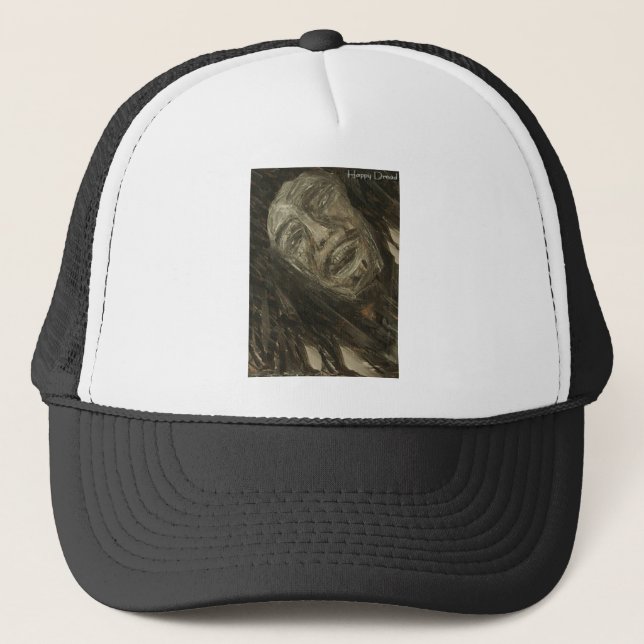 happy dread trucker hat (Front)