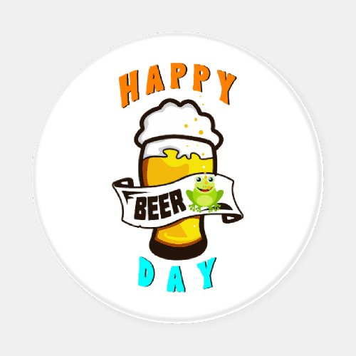 Happy Drink Day International Frogs 4 August Beer Coaster Set