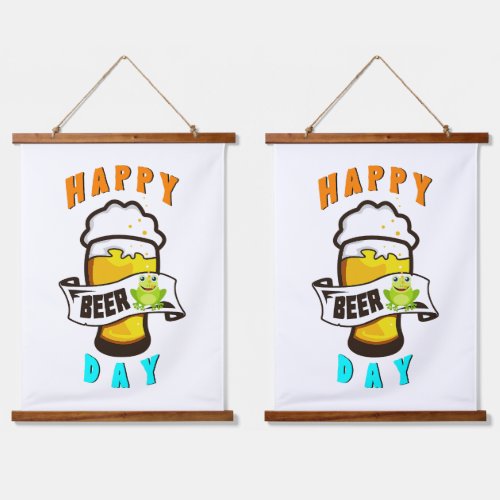 Happy Drink Day International Frogs 4 August Beer Hanging Tapestry