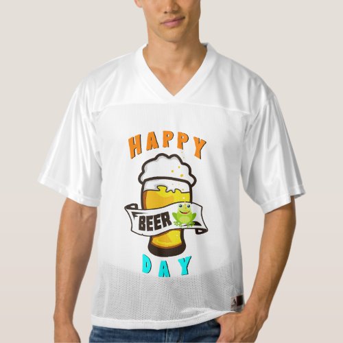 Happy Drink Day International Frogs 4 August Beer Mens Football Jersey