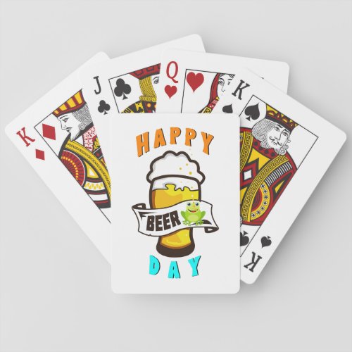 Happy Drink Day International Frogs 4 August Beer Playing Cards
