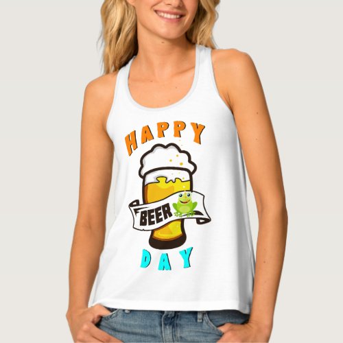 Happy Drink Day International Frogs 4 August Beer Tank Top