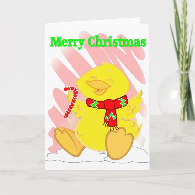 Happy Duck Christmas Card (Front)