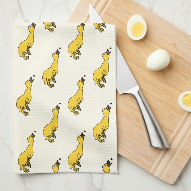 Happy Duck Kitchen Towel (Quarter Fold)