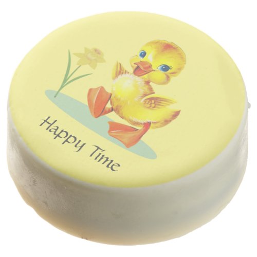 Happy Duckling on Yellow Birthday Party Chocolate Covered Oreo