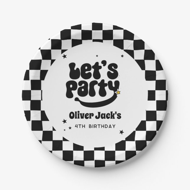 Happy Dude Any Age Birthday Paper Plate (Front)