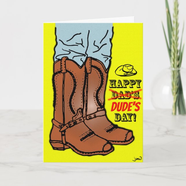 Happy Dude's Day, Dad! Card (Front)