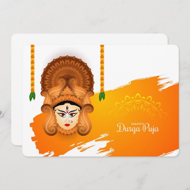 Happy Durga Puja Holiday Card (Front/Back)
