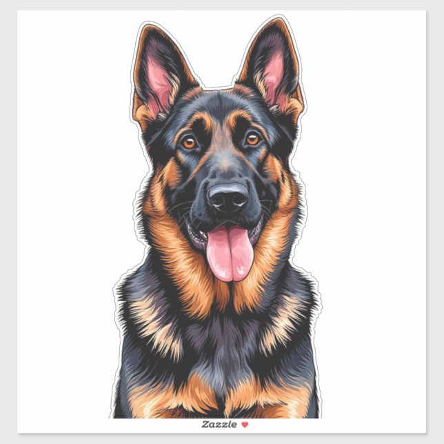 Happy Dutch Shepherd Portrait Sticker (Sheet)
