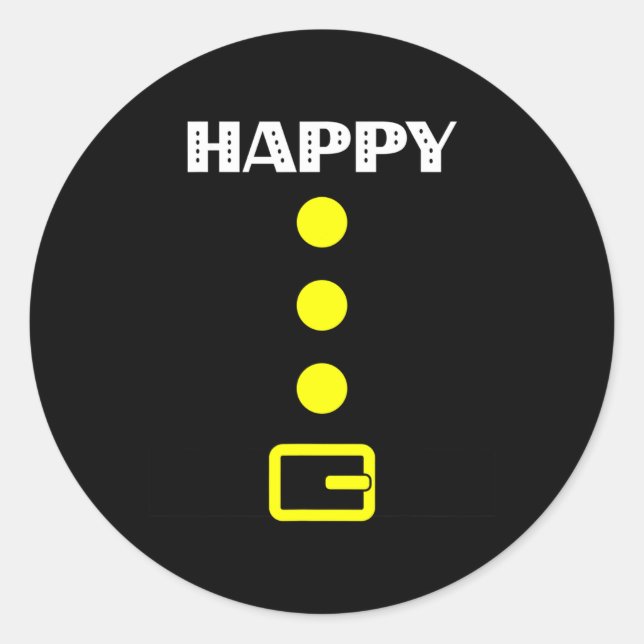 Happy Dwarf Costume - Halloween Gift Idea Cranberr Classic Round Sticker (Front)