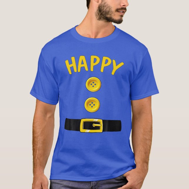 Happy Dwarf Halloween Costume Color Matching Dopey T-Shirt (Front)