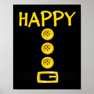 Happy Dwarf Halloween Costume Color Matching Happy Poster