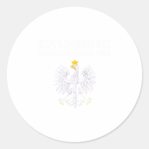 Happy Dyngus Day 2026 White Eagle Polish Holiday  Classic Round Sticker