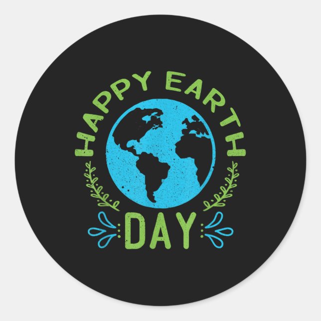 Happy Earth Day 2021  Classic Round Sticker (Front)