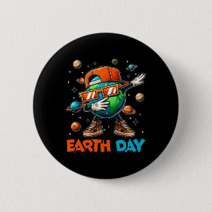 Happy Earth Day 2025 Funny Earth Day Kids Toddler  Button