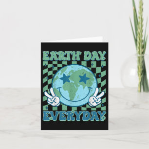 Happy Earth Day 2025 Retro Groovy Earth Day Everyd Card