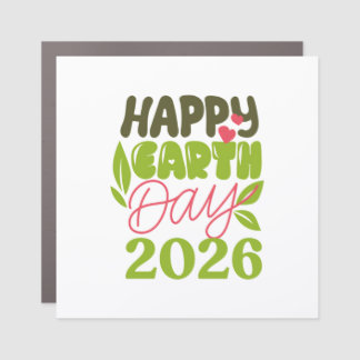 Happy Earth Day 2026 Car Magnet