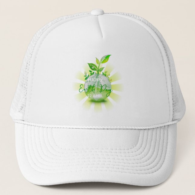  HAPPY EARTH DAY 2026 SAVE THE PLANET TRUCKER HAT (Front)