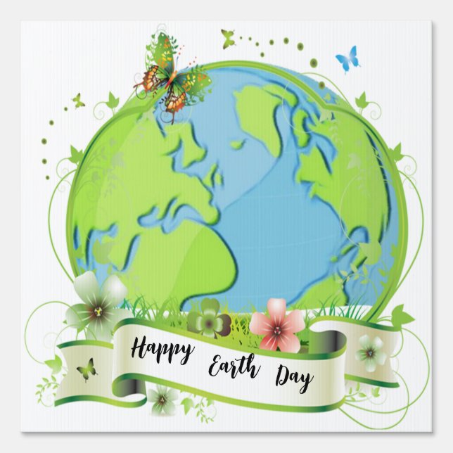 Happy Earth Day 2026 Sign (Front)
