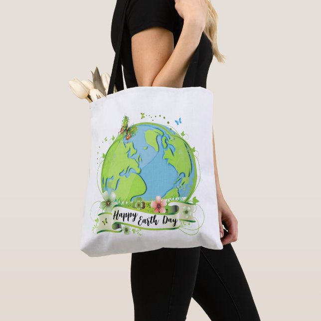 Happy Earth Day 2026 Tote Bag (Close Up)