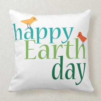 Earth Day throw pillow