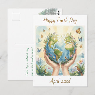 Happy Earth Day April 22nd   Postcard