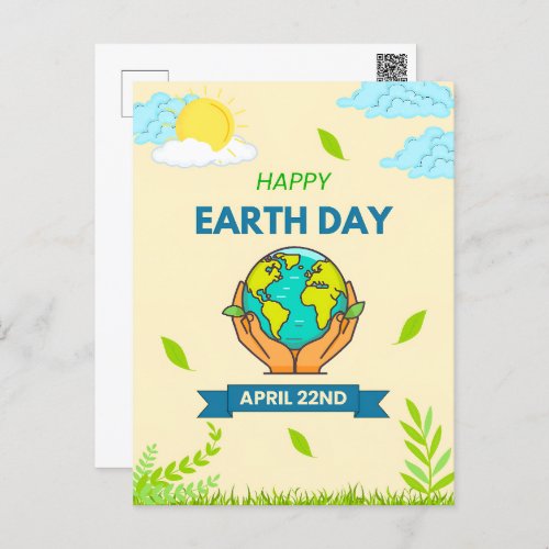 Happy Earth Day April 22nd Postcard