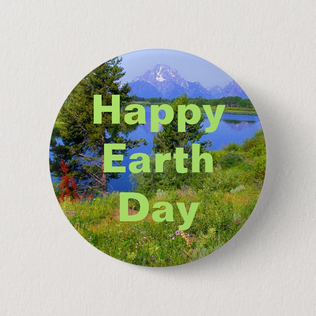 Happy Earth Day Button (Front)