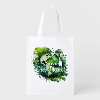 Happy earth day  celebration 2026 save our planet grocery bag