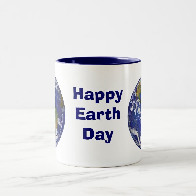 Happy Earth Day Eart Art Mug (Center)