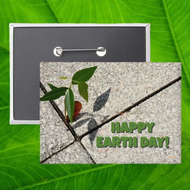 Happy Earth Day Maple Tree Seedling Button (Creator Uploaded)