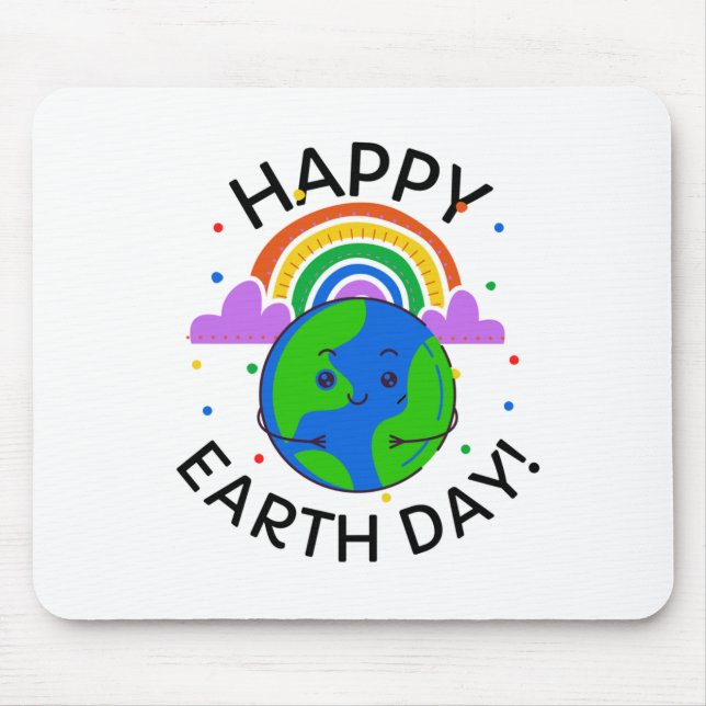 Happy Earth Day Mouse Pad (Front)