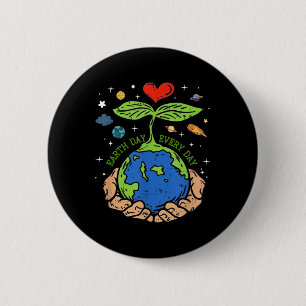 Happy Earth Day Save Our Planet Cute Earth Day Eve Button