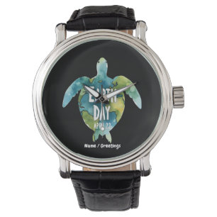 Happy Earth Day Save The Earth and Save The Turtle Watch
