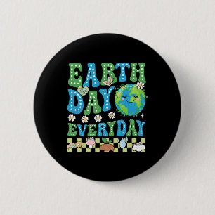 Happy Earth Day Shirt Cute Earth With Floral Earth Button