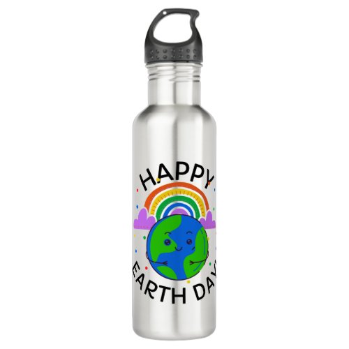 Happy Earth Day Stainless Steel Water Bottle