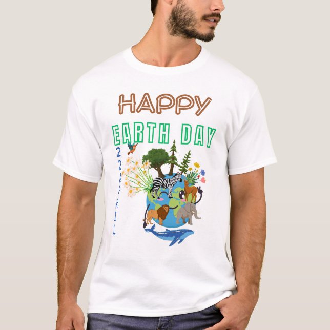 happy earth day t-shirts (Front)