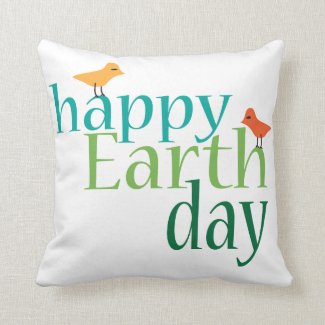 earth Day throw pillow
