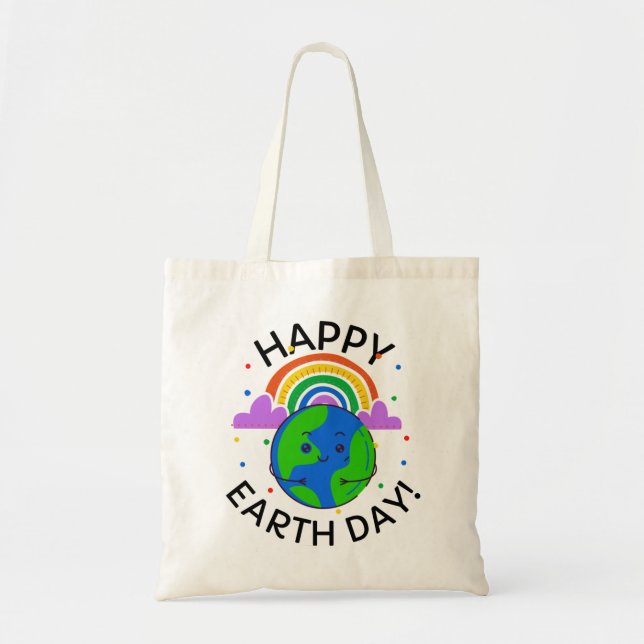 Happy Earth Day Tote Bag (Front)