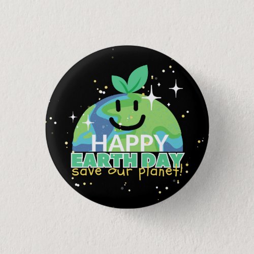 Happy earth day Turn off your light Design Button