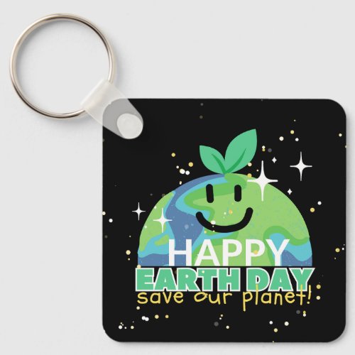  Happy earth day Turn off your light Design Keychain