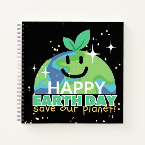  Happy earth day Turn off your light Design Notebook