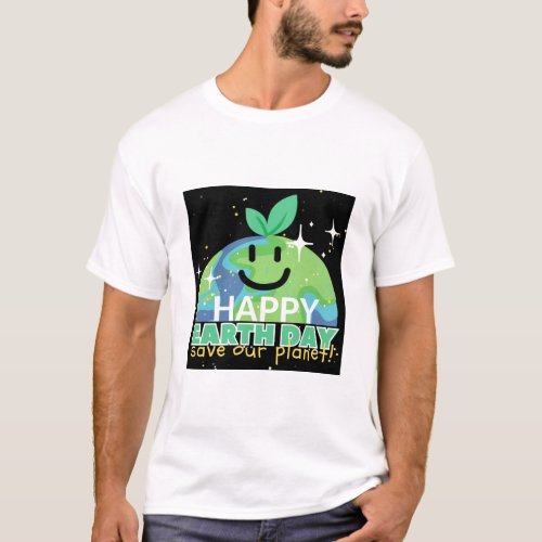  Happy earth day Turn off your light Design  T_Shirt