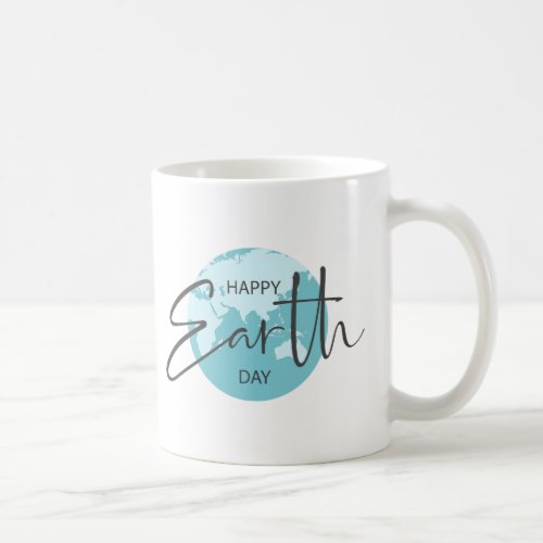 Happy Earth Day Typography Coffee Mug