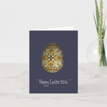 Happy Easter 2016 Russian Painted Egg Card by Regella at Zazzle