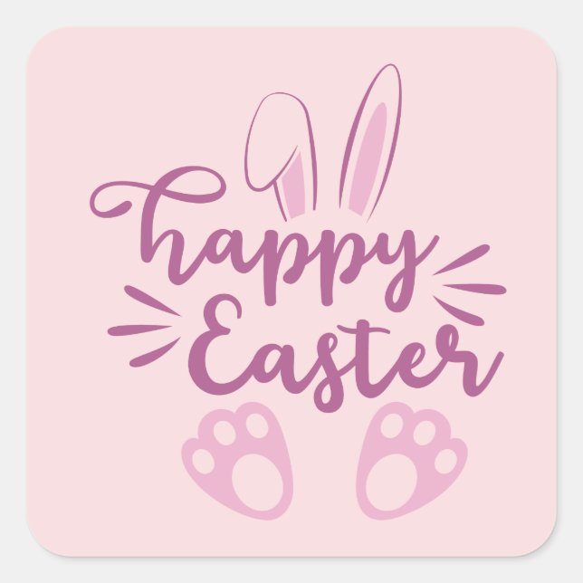 Happy Easter 2023 Square Sticker (Front)