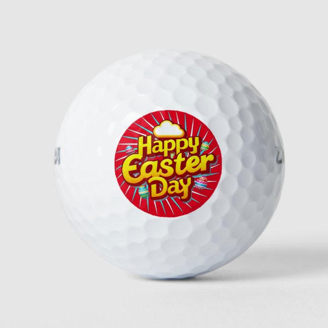 Happy Easter 2024: Egg Designs & Festive Gifts Golf Balls (Front)