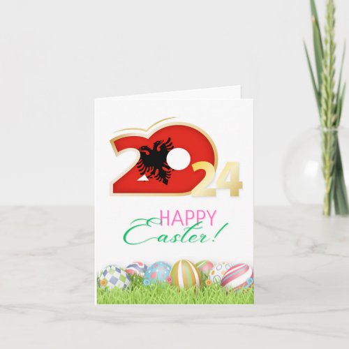 Happy Easter 2024 Greeting Card Albania